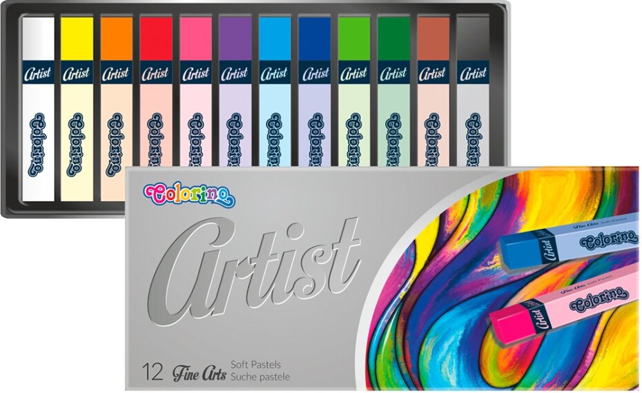 Colorino Artist suché pastely, čtyřhranné, 12 barev - main (0)