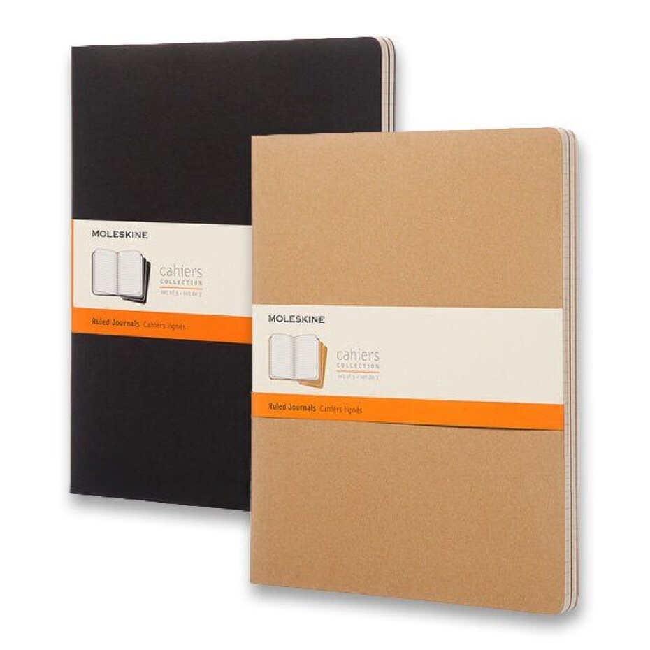 Sešity Moleskine Cahier VÝBĚR BAREV 3KS - tvrdé desky - XXL, linkovaný 1331/223122 - Sešity Moleskine Cahier - tvrdé desky karton - main (5)