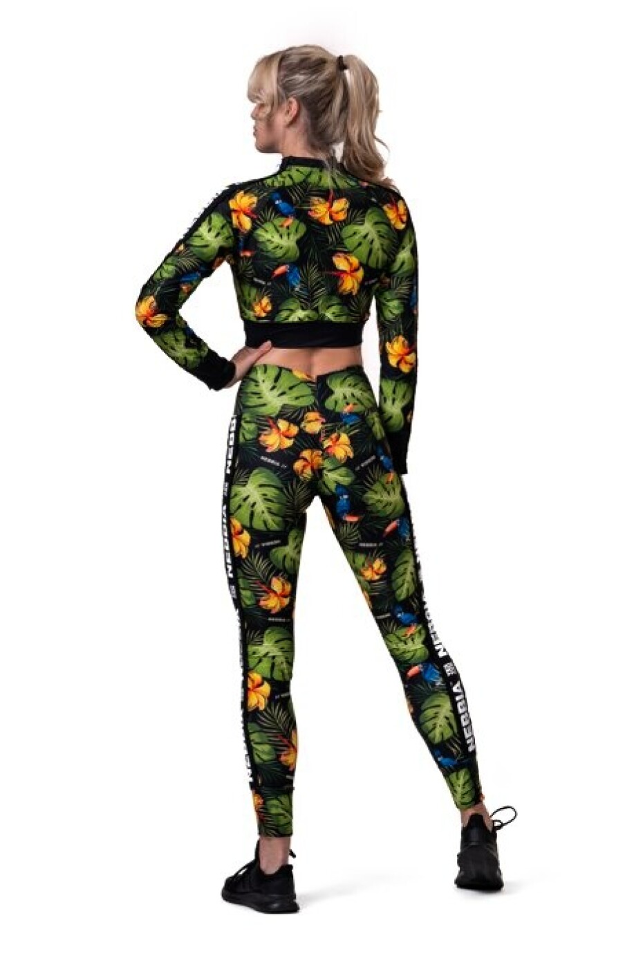 Dámské legíny Nebbia Ocean Selected High-waist performance leggings 567 jungle green S - main (5)