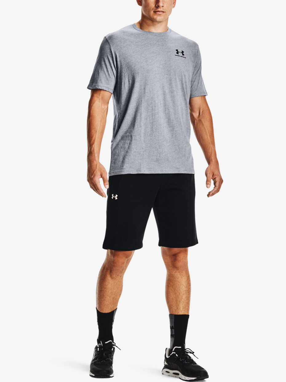 Pánské tričko s krátkým rukávem UA sportstyle Left Chest Steel Light Heather 1326799-036 - main (1)