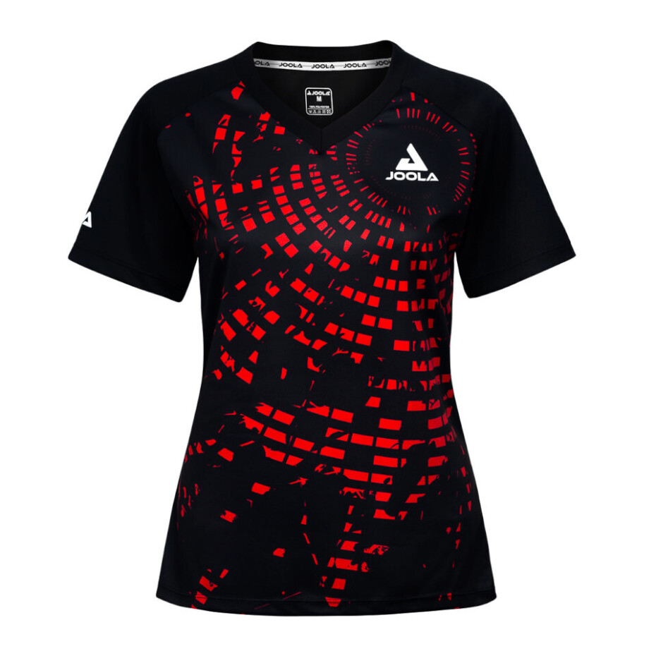 Dámské tričko Joola  Lady Shirt Centrela Black/Red XL - main (0)