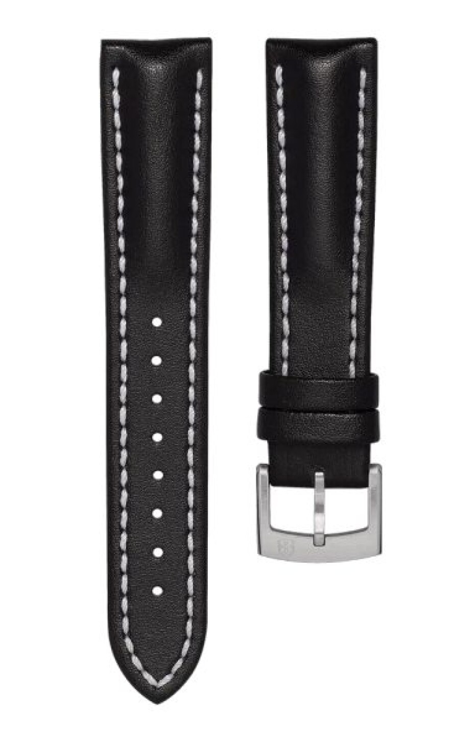Kožený řemínek Biatec | Černý z teletiny - 20 mm - Bez spony - main (1)