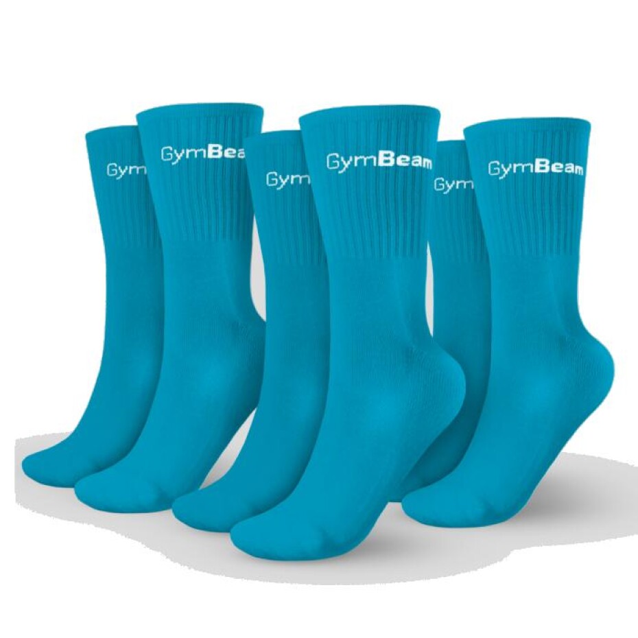 GymBeam Ponožky 3/4 Socks 3Pack Aquamarine - main (0)