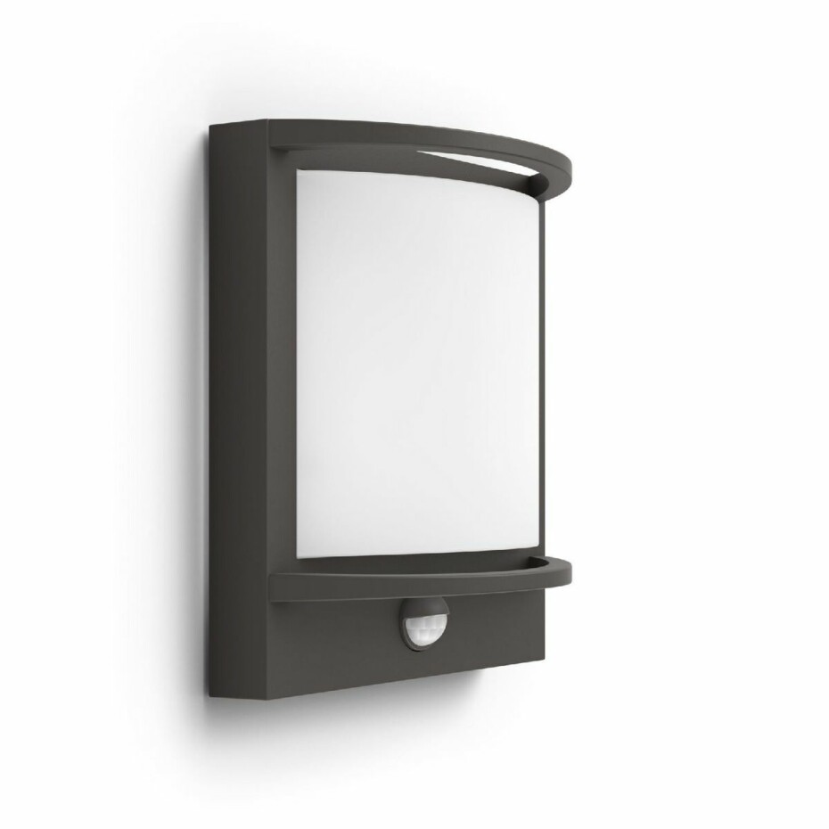 Philips Samondra UltraEfficient venkovní nástěnné svítidlo se senzorem LED 3,8W 2700K, antracitová - main (1)