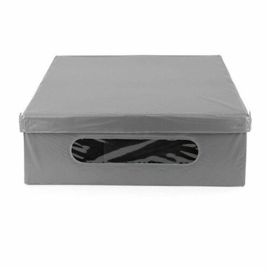 Compactor Skládací úložná kartonová krabice s PVC 58 x 48 x 16 cm, šedá - main (1)