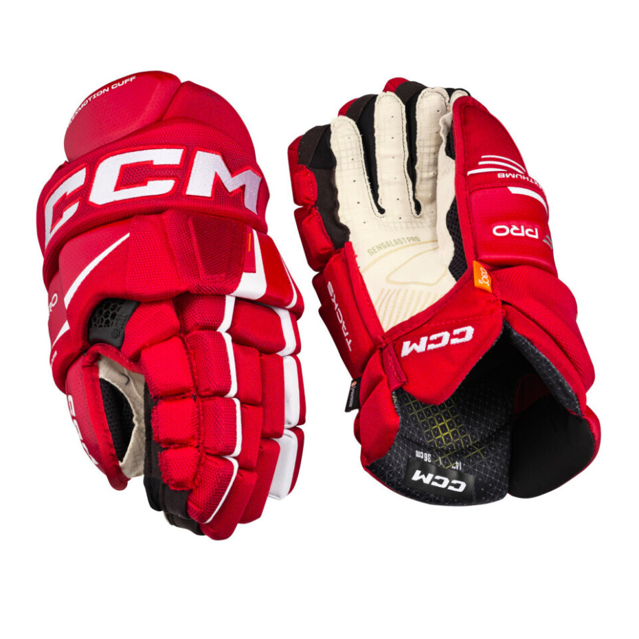 Hokejové rukavice CCM Tacks XF PRO Red/White Junior 11 palců - main (1)