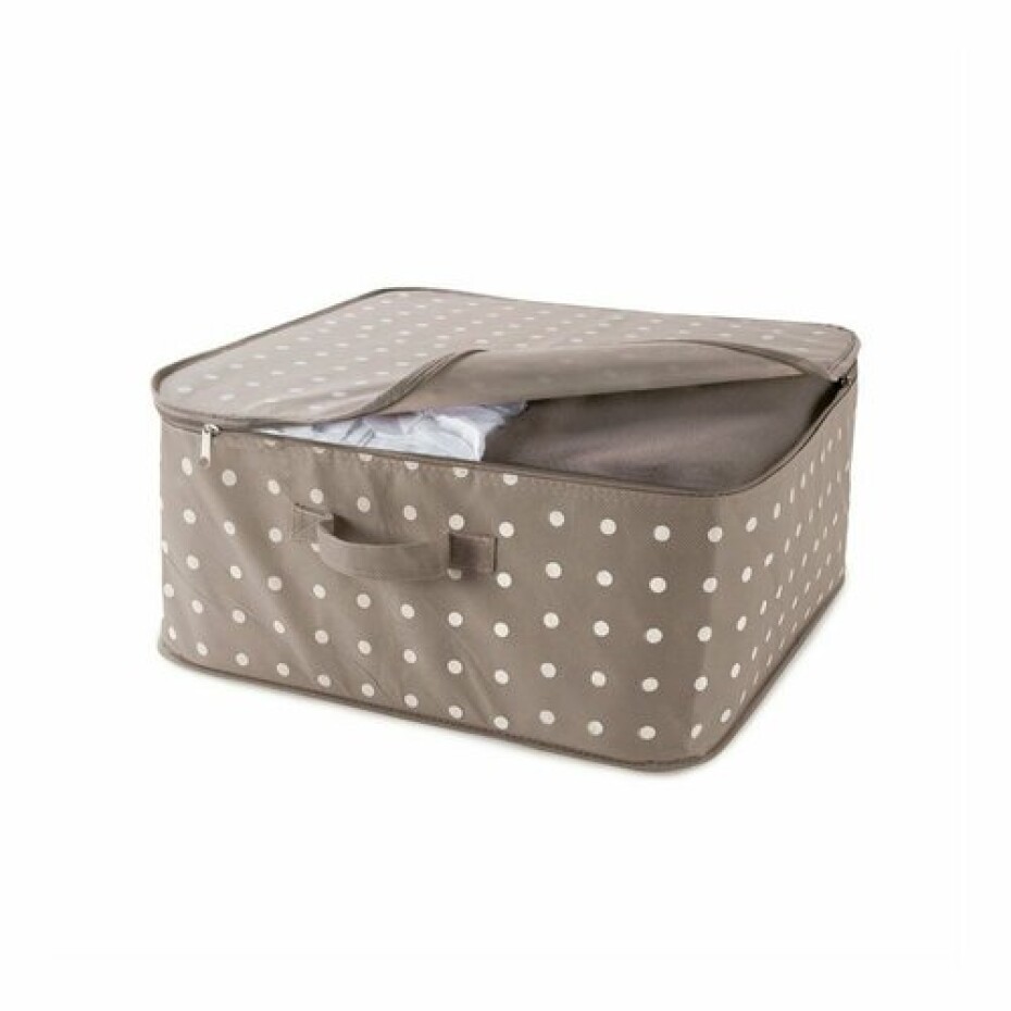 Compactor Textilní úložný box se zipem Rivoli, 46 x 46 x 20,5 cm, hnědá - main (1)