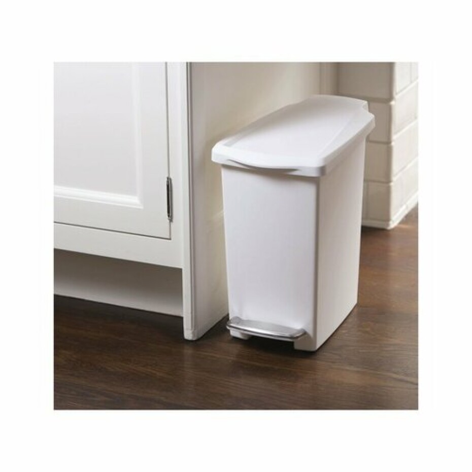 Simplehuman Pedálový koš Slim 10 l, bílá - main (1)