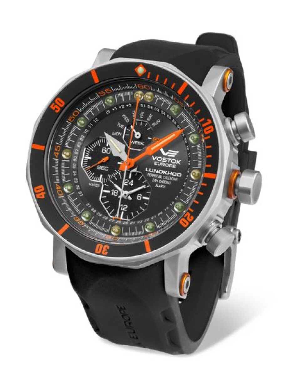 Vostok Europe Lunochod-2 Multifuncional Line YM86/620A506 - Černý silikonový řemínek - main (0)