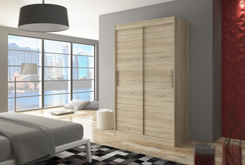 ArtAdrk Šatní skříň COLLIN | 120 cm Barva: Trufla - main (4)