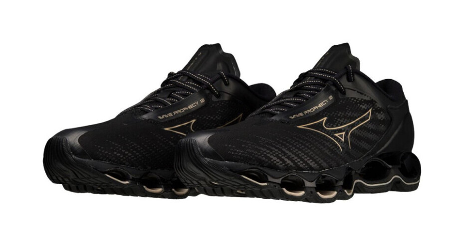 Dámská běžecká obuv Mizuno Wave Prophecy Wave Prophecy 12 Black/GE Gold  UK 4,5 - main (7)