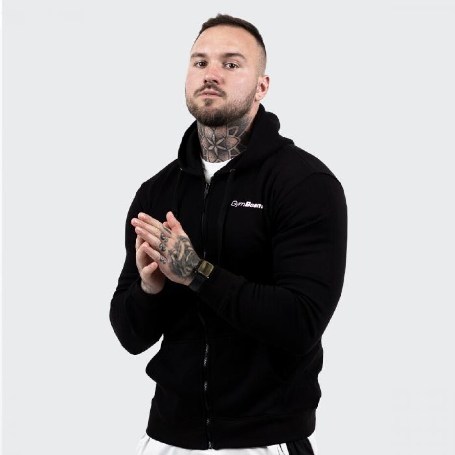 GymBeam Mikina Zipper Hoodie Black - main (0)