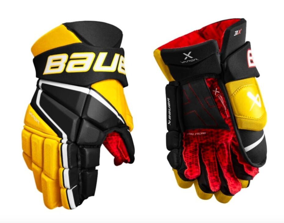 Hokejové rukavice Bauer Vapor 3X - MTO Black/Gold Senior 14 palců - main (1)
