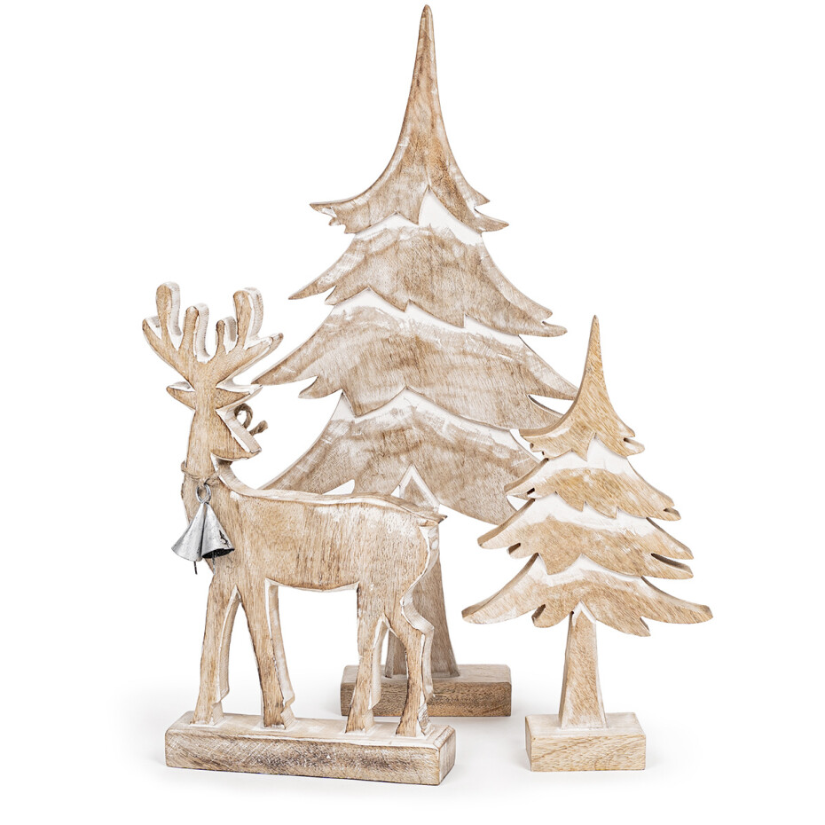 4Home Dekorace z mangového dřeva Frozen Tree, 30 cm, S - main (5)
