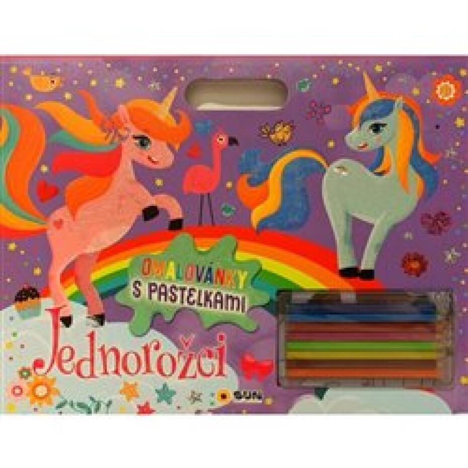 Omalovánky - Jednorožci s pastelkami - main (0)