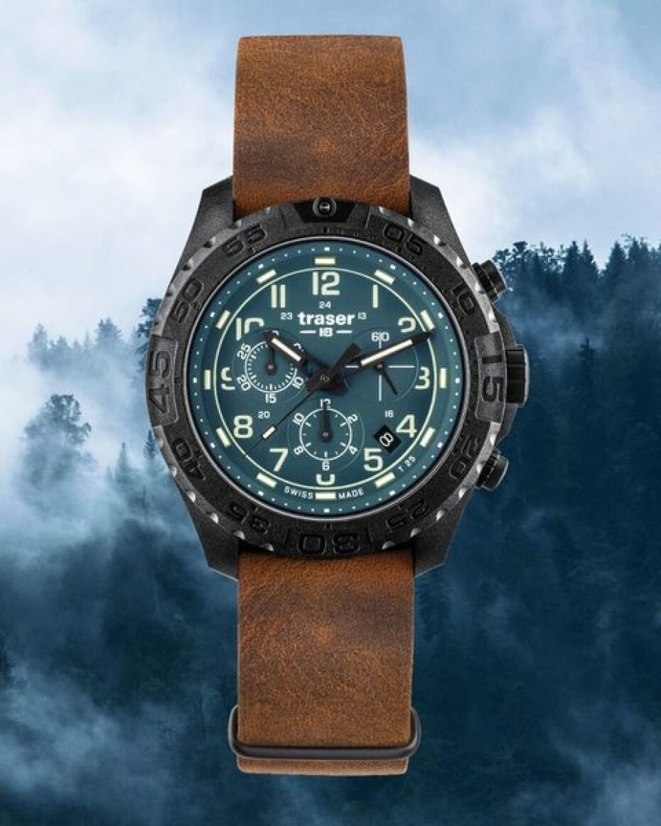Traser P96 Outdoor Pioneer Evolution Chrono Petrol kůže - main (3)