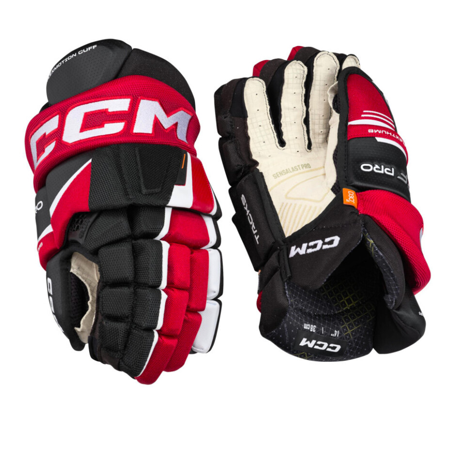 Hokejové rukavice CCM Tacks XF PRO Black/Red/White Senior 15 palců - main (1)