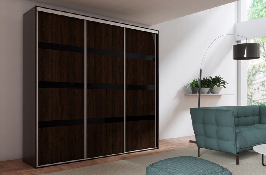 ArtMadex Šatní skříň GRANDE 277 | čokoládová páska lacobel - main (0)