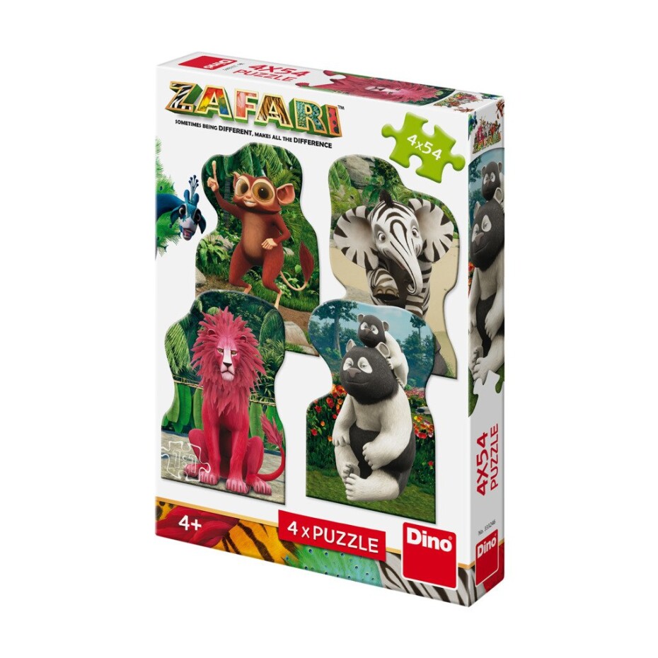 Zafari: Zoomba a kamarádi puzzle 4x54 dílků - Deltim - main (0)