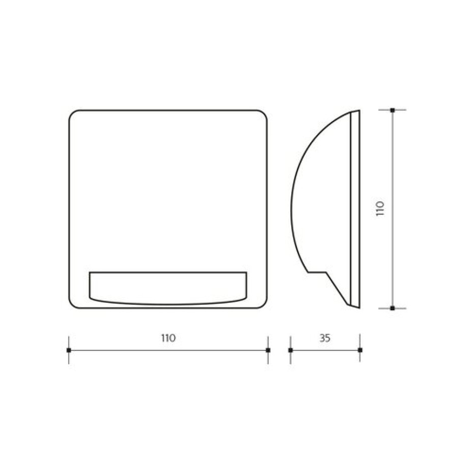 Panlux PN42100023 Zahradní LED nástěnné svítidlo Leon square antracit, 4 W - main (1)