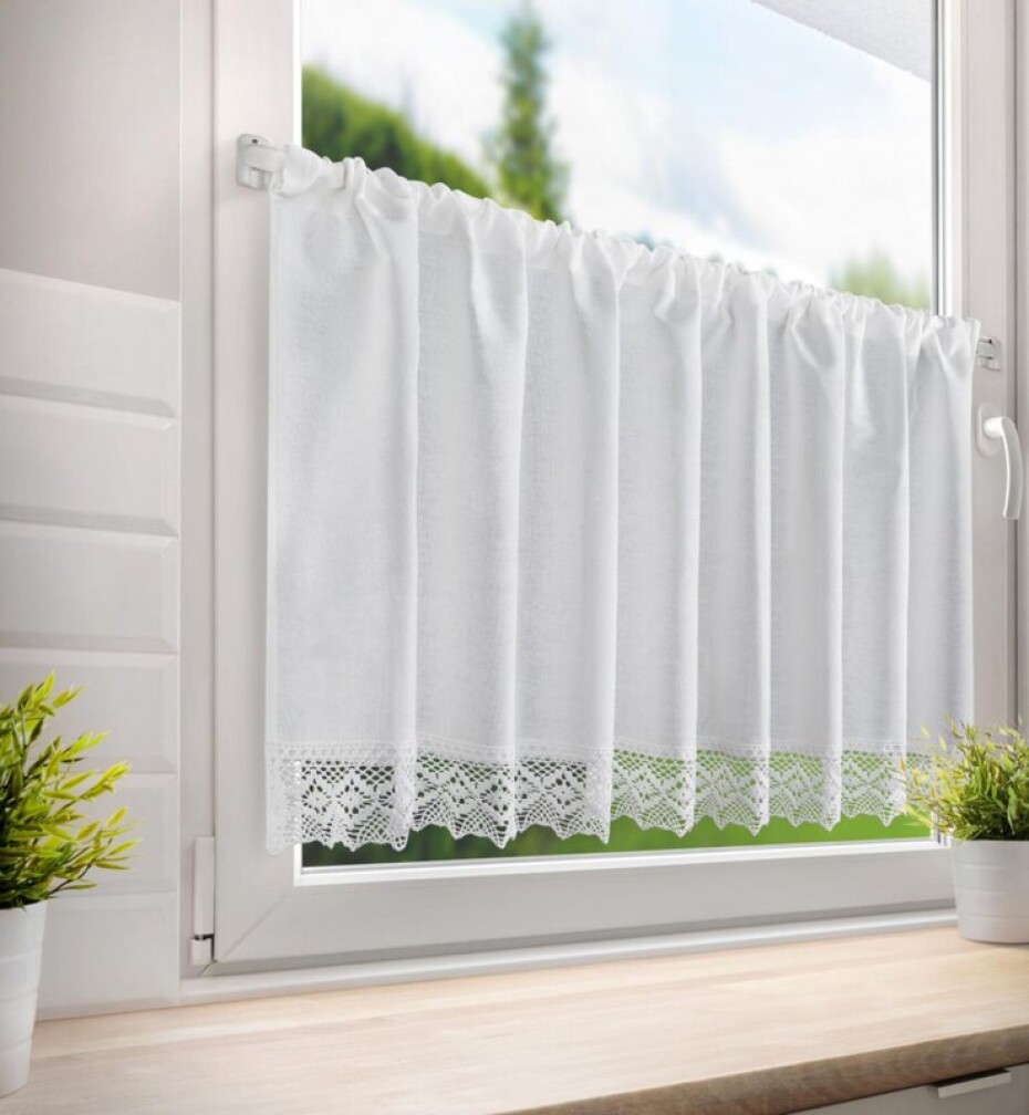 ArtFir Krátká záclona CLARIE P | bílá 150 x 60 cm - main (0)