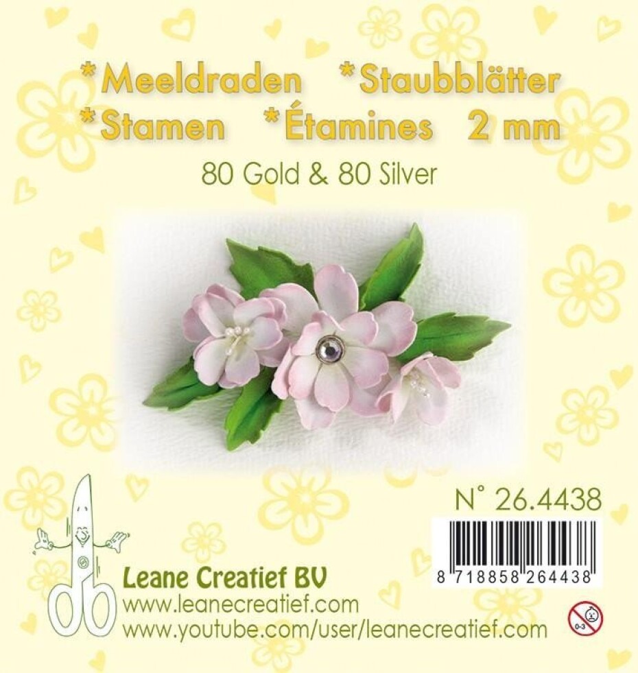 LEANE Pestíky do kvítků - zlaté,stříbrné 160 ks - main (0)