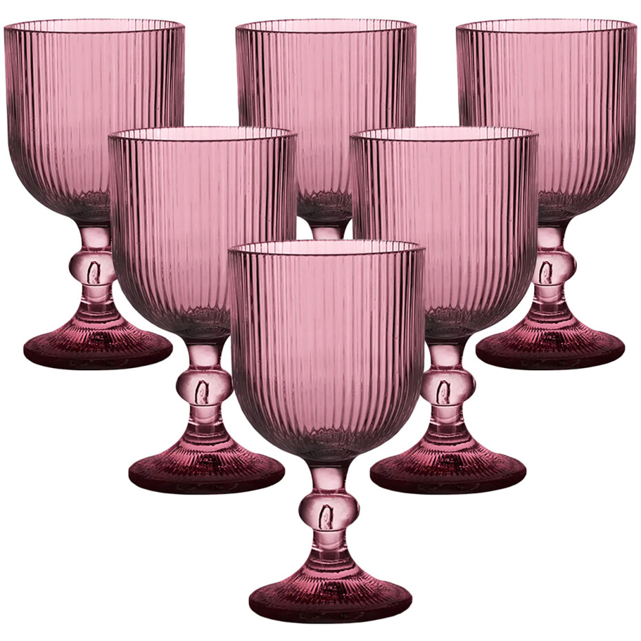 Altom Sklenice na nožce Selena Purple, 370 ml, sada 6 ks - main (0)