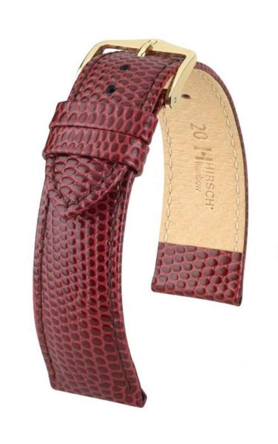 Řemínek Hirsch Rainbow - burgundy - 18 mm - M – Střední délka - 16 mm - Zlatá - main (0)