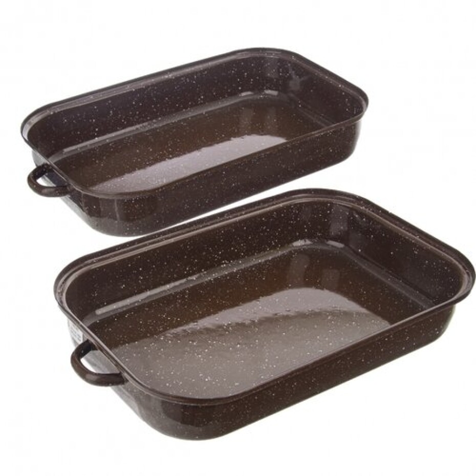 Pekáč smalt BROWN 42,5x27,5 cm víko , XL - main (1)