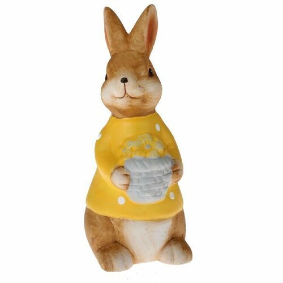 Keramický zajíček s vajíčky Bunny, 10,5 x 21 x 9 cm - main (0)