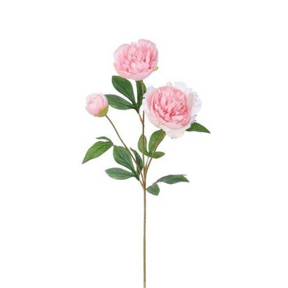 Umělá pivoňka, 67 cm, sv. růžová - main (0)