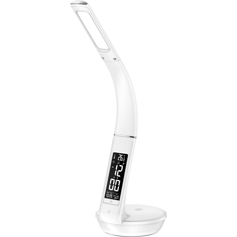 Retlux RTL 203 Stolní LED lampa s displejem a Qi dobíjením bílá, 6 W - main (0)