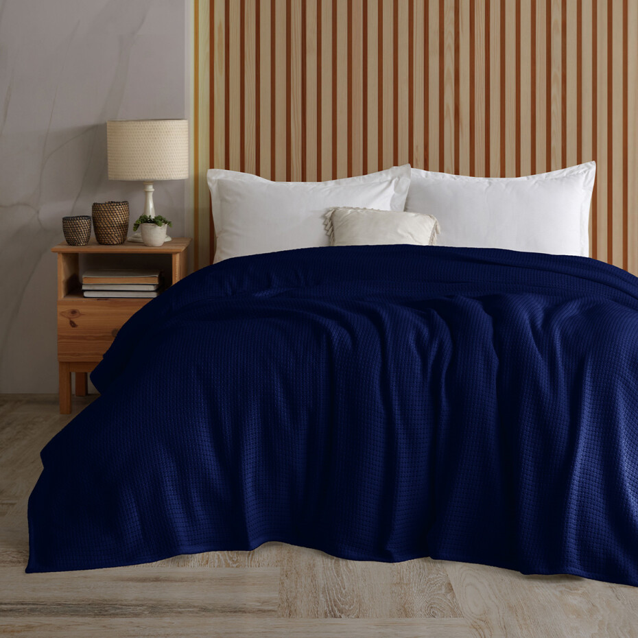 4Home Bavlněný přehoz na postel Claire navy, 220 x 240 cm - main (0)