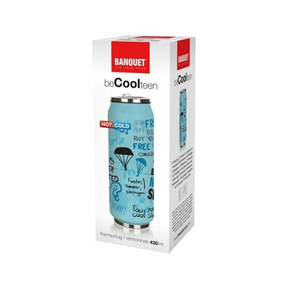 Banquet Termoska BE COOL Teenager Boys 430 ml, modrá - main (1)