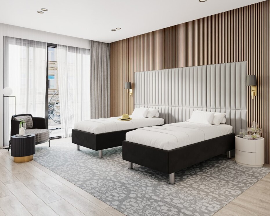FDM Hotelová postel HARMONY | černá 90 x 200 cm - main (1)
