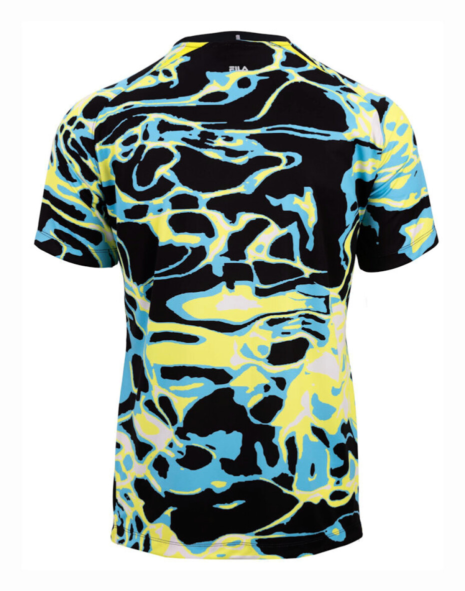 Pánské tričko Fila  T-Shirt Cassian Black/Evening Primrose L - main (1)