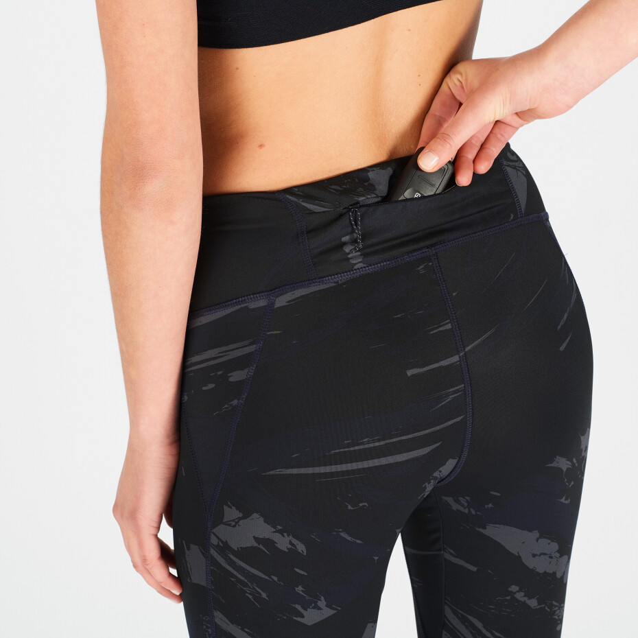 Dámské legíny Salomon  Agile Long Tight Black/AO XS - main (4)