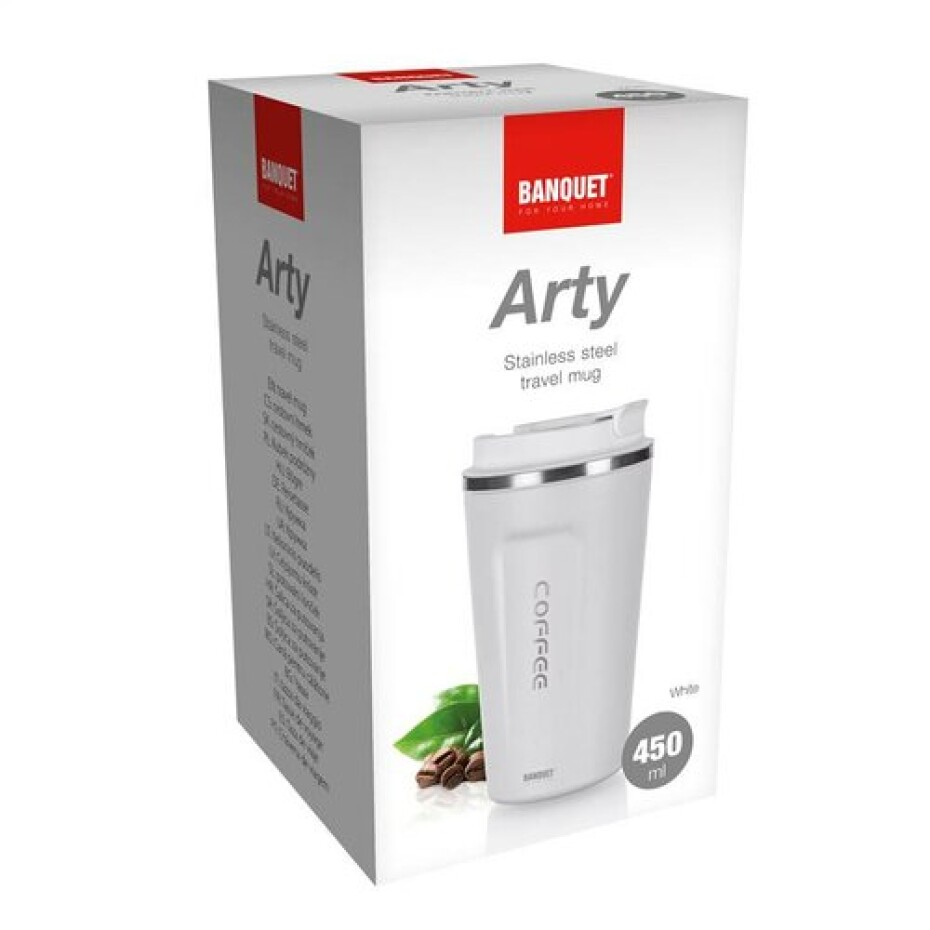 Banquet Termohrnek cestovní ARTY 450 ml, bílá - main (1)