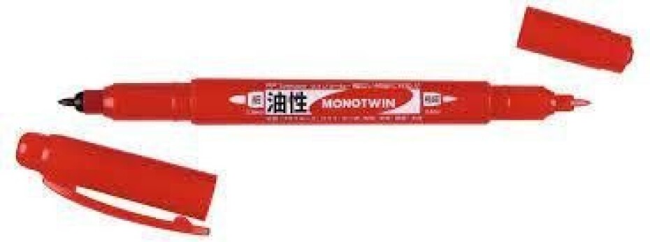 Tombow Oboustranný fineliner Mono Twin - červený - main (0)