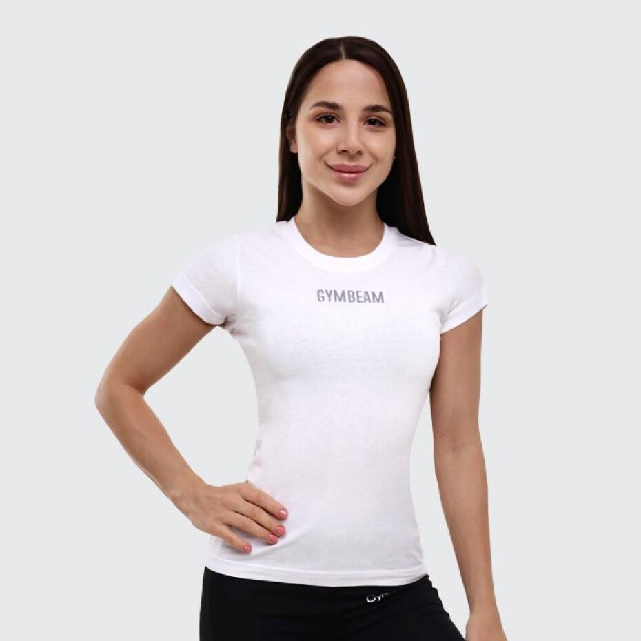 GymBeam Dámské tričko FIT White - main (0)