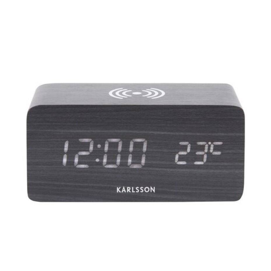 Karlsson 5933BK LED budík/hodiny s nabíjením 15 cm - main (3)