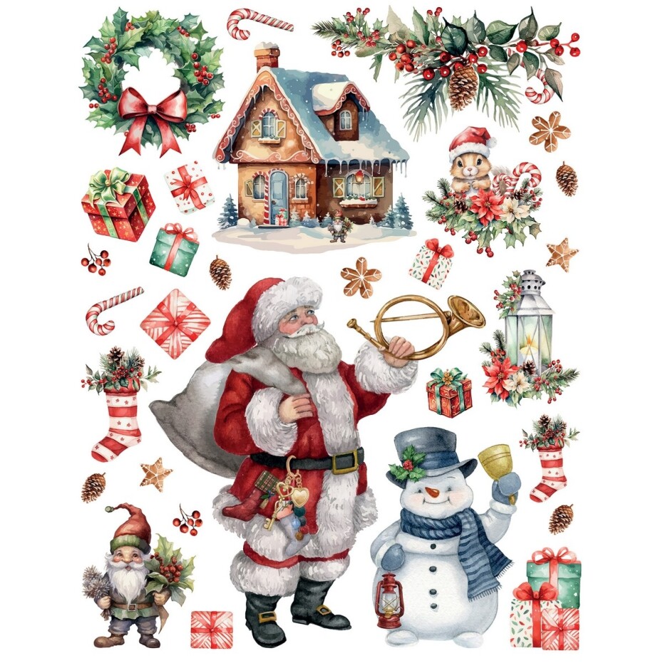 Vánoční samolepky Santa Claus, 33 x 50 cm - main (0)