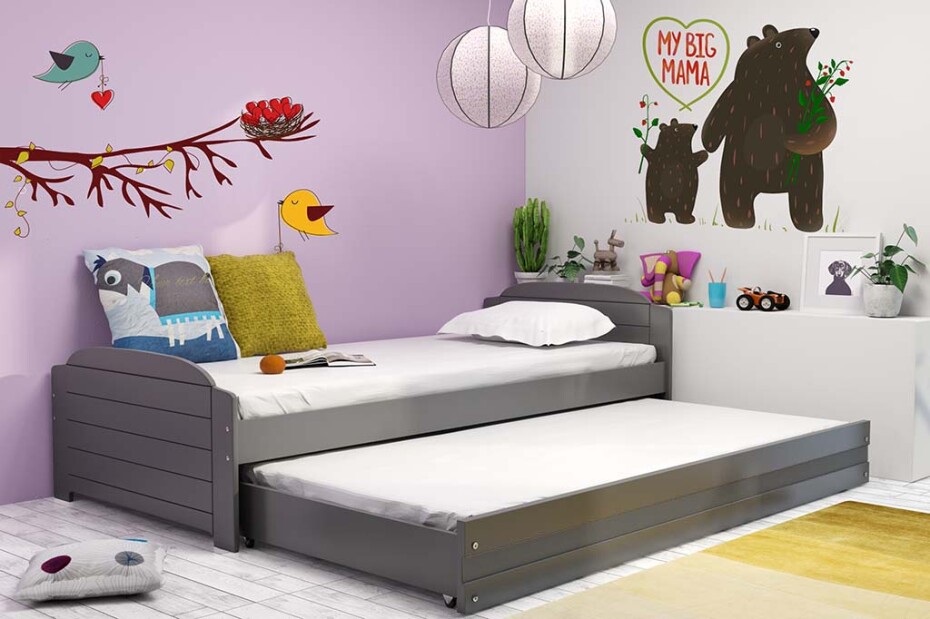 BMS Dětská postel s přistýlkou ​​LILI 2 | bílá 90 x 200 cm Barva: Bílá - bílá - main (7)
