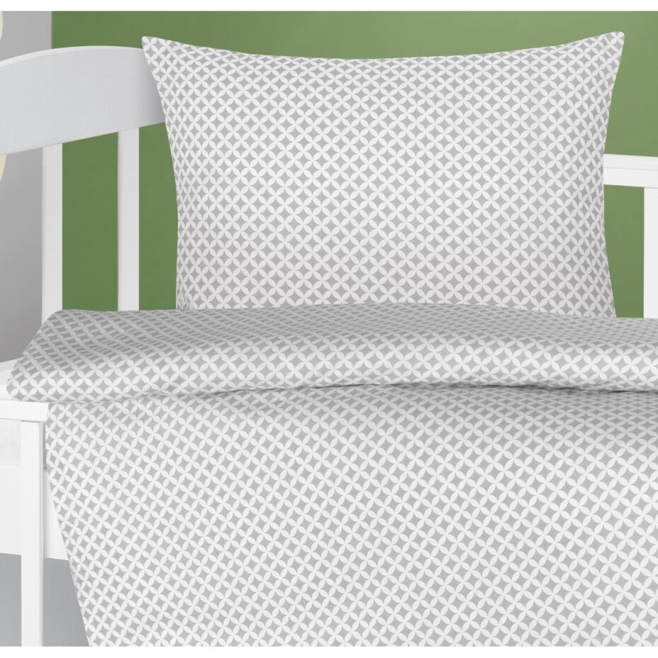 Bellatex Dětský set polštáře a přikrývky Kosočtverce šedá, 75 x 100 cm, 42 x 32 cm - main (1)