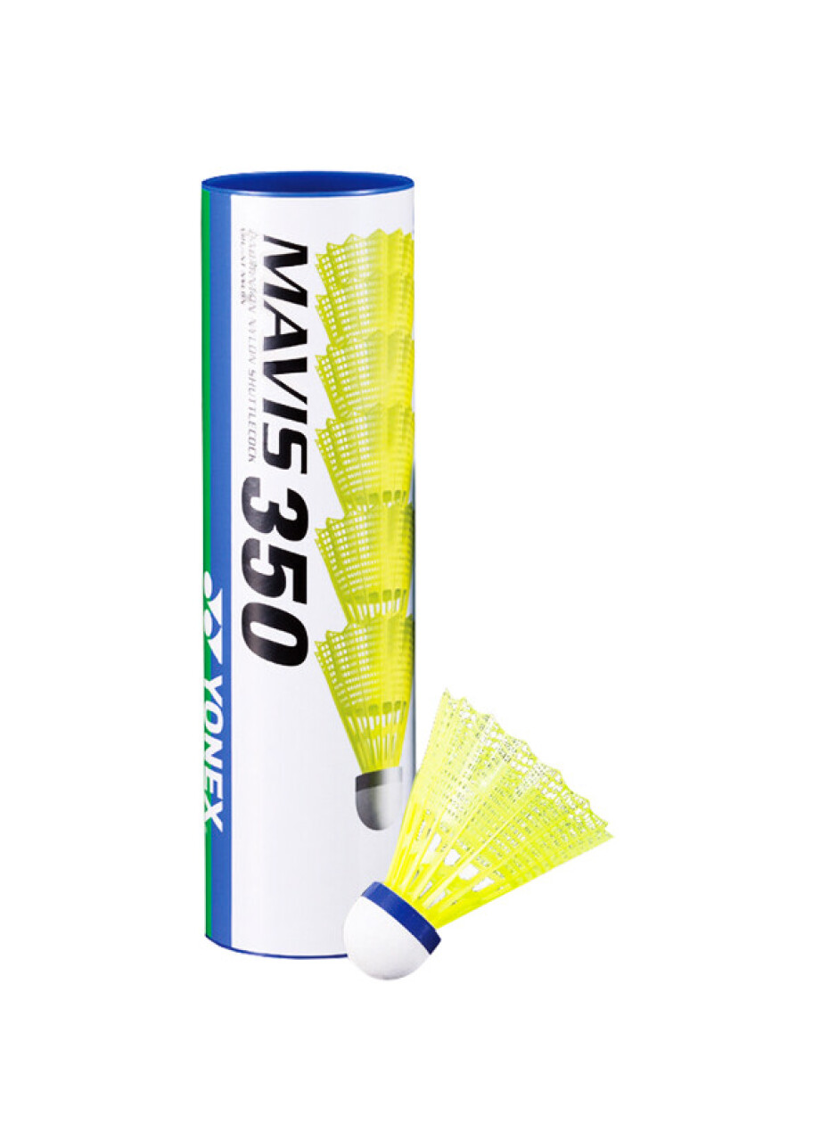 Badmintonové míče Yonex  Mavis 350 Yellow (6 Pack)  červený proužek (do 14°C) - main (0)