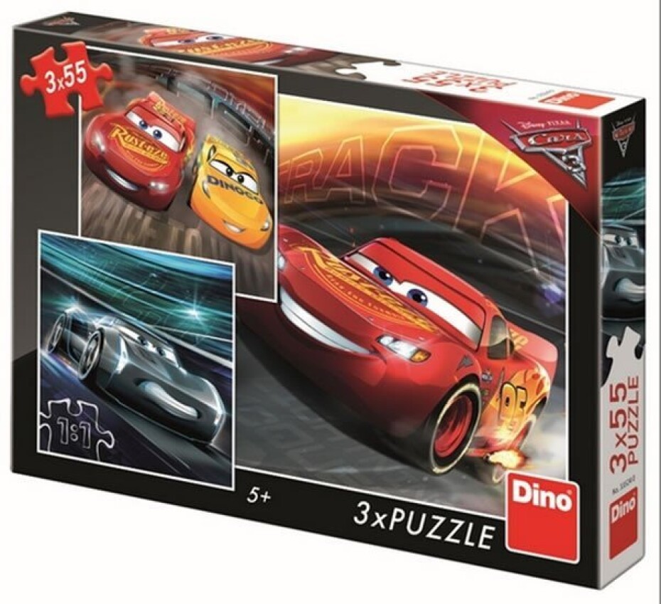 Auta 3 - Trénink: puzzle 3x55 dílků - main (0)