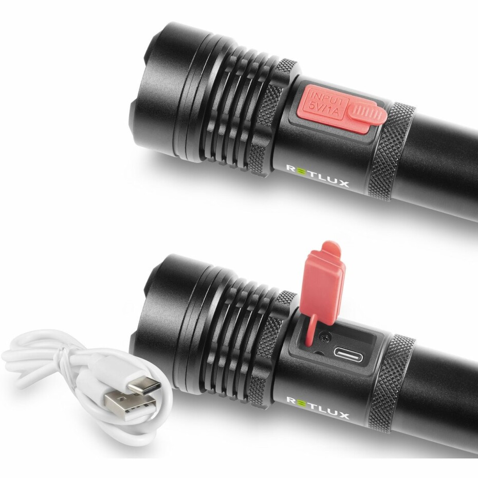 Retlux RPL 403 Ruční nabíjecí LED svítilna, dosvit 300 m, výdrž 6 h - main (3)