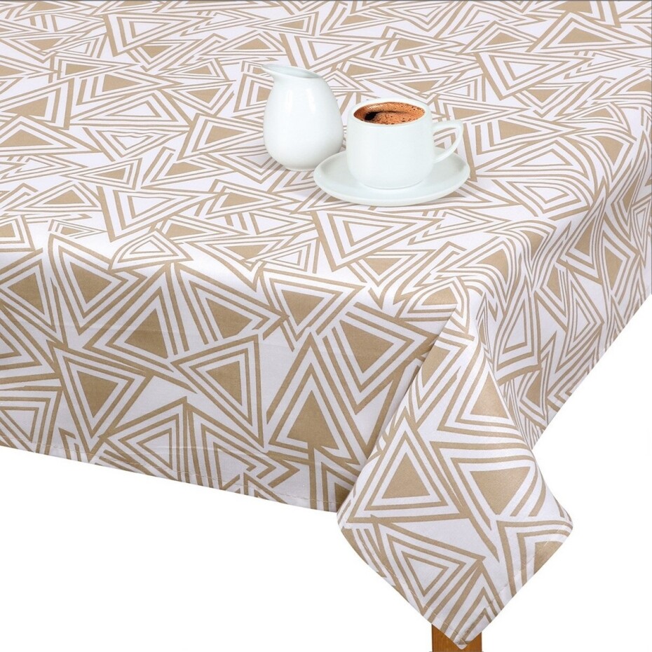 Bellatex Ubrus ADÉLA Trojúhelníky béžová, 70 x 70 cm - main (0)