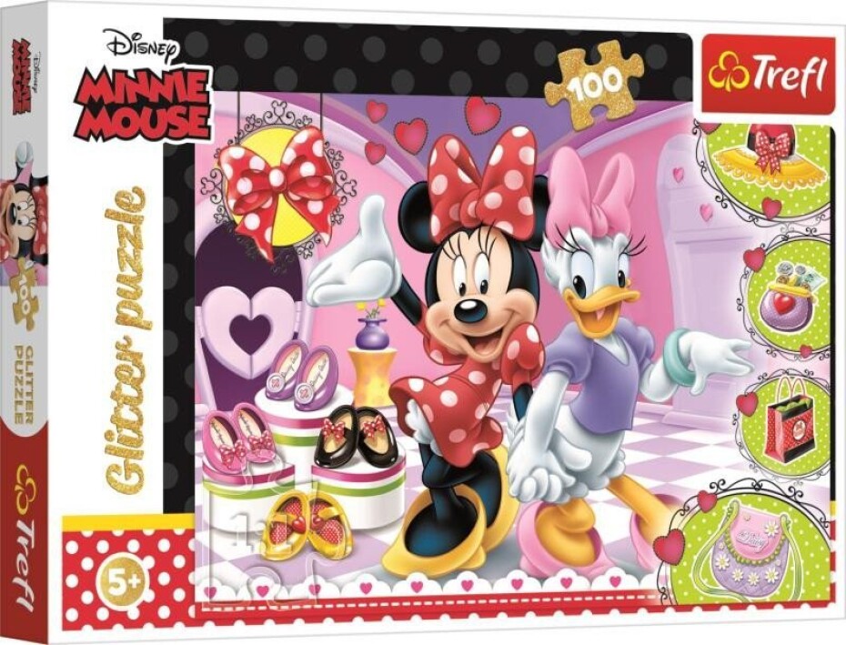 Trefl Puzzle Minnie a Daisy / 100 dílků, třpytivé - main (0)