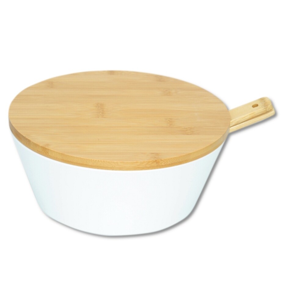 Kesper 32620 Mísa na salát s příborem a víkem, bílá, pr. 26 cm - main (0)